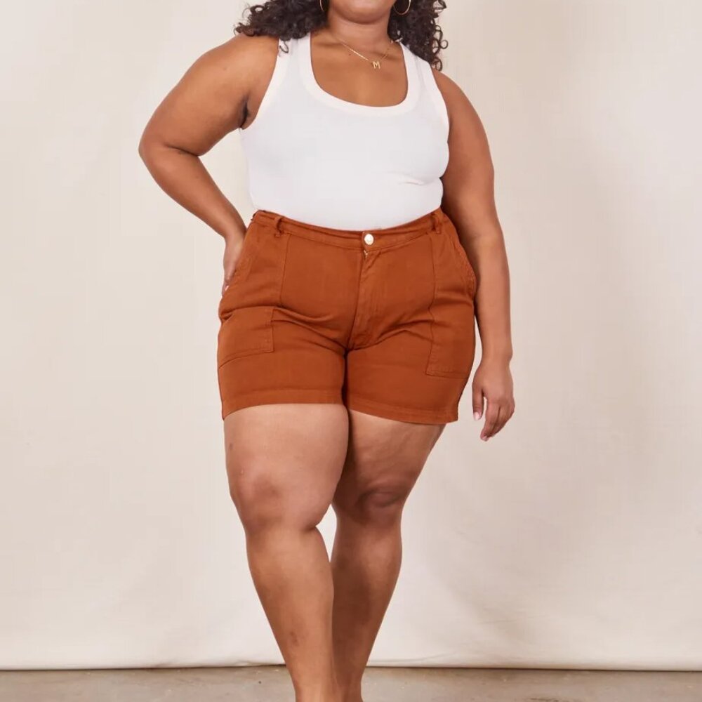 Big Bud Press ☀️ Classic Work Shorts - Burnt Terracotta (Size Small)